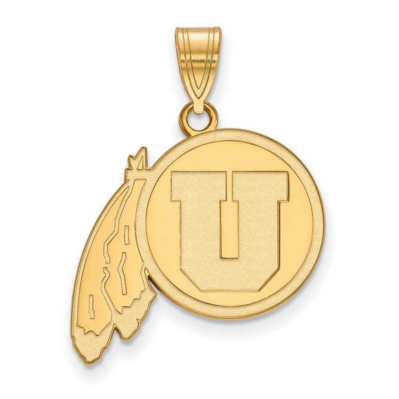 10k Yellow Gold U. of Utah Large Pendant
